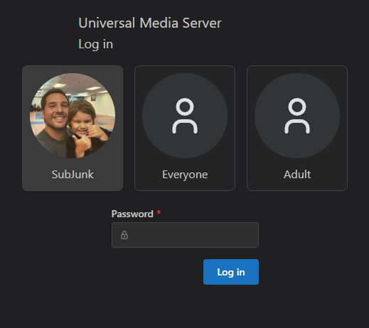 ユーザー切り替えの例
